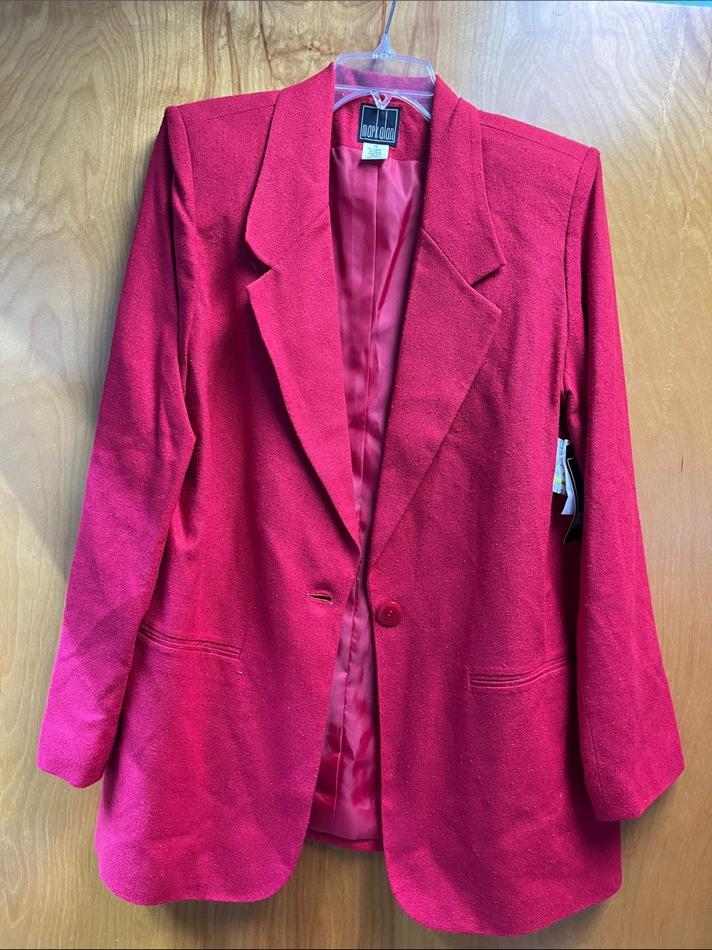 Mark Alan Vibrant Red Single-Button Blazer